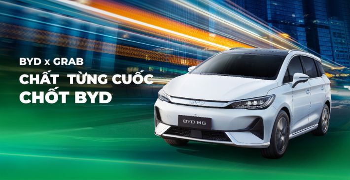 BYD VIỆT NAM HỢP TÁC CÙNG GRAB NÂNG TẦM TIÊU CHUẨN XE DỊCH VỤ TẠI VIỆT NAM