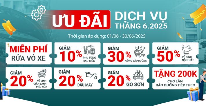 XƯỞNG DỊCH VỤ BYD BITCAR TUNG ƯU ĐÃI CỰC SÂU (THÁNG 6/2025)