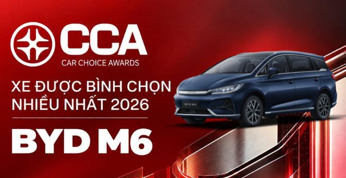 BYD M6 CHÍNH THỨC ĐƯỢC VINH DANH TẠI CAR CHOICE AWARDS 2026